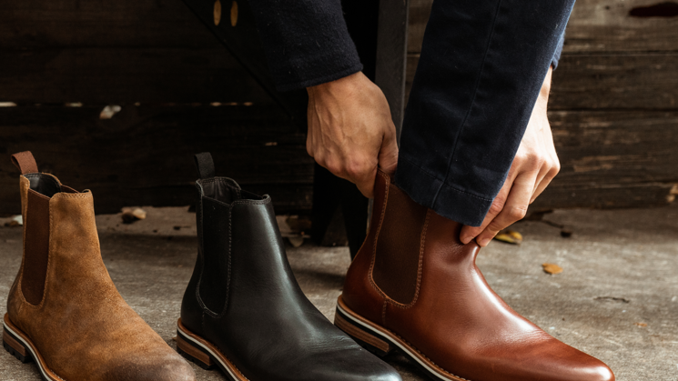 Slipping comfortably into a Chelsea boot