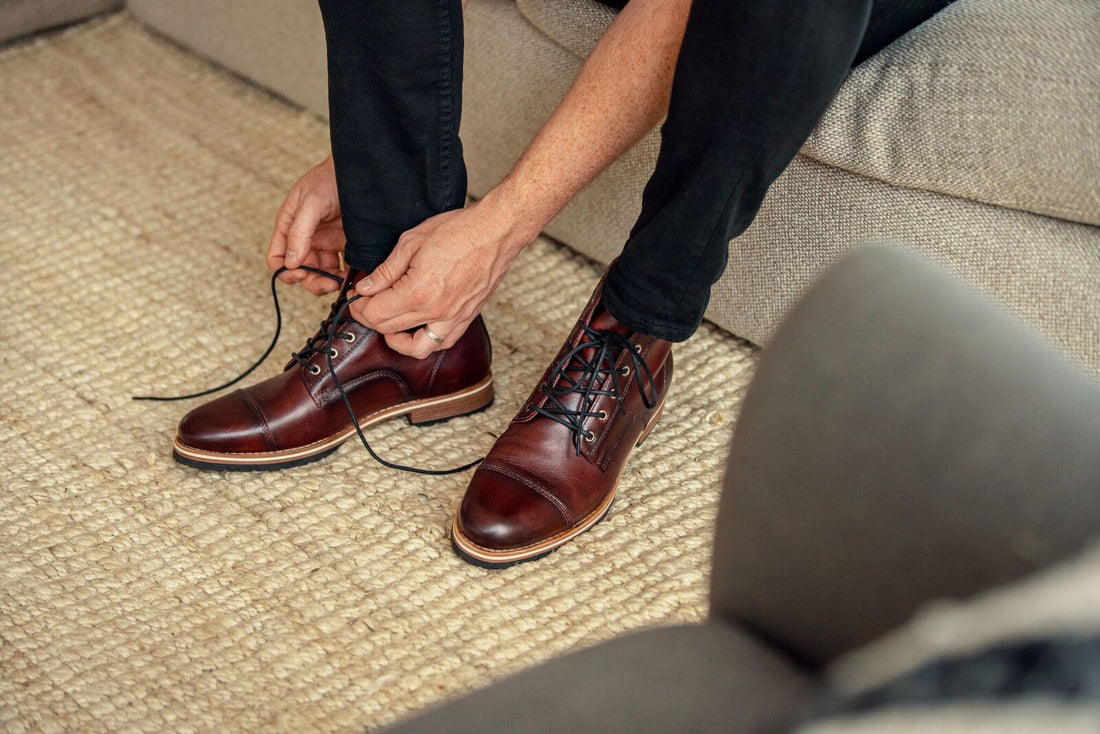 Genuine Leather Shoe Laces in Black - Cobbler's Choice Co.