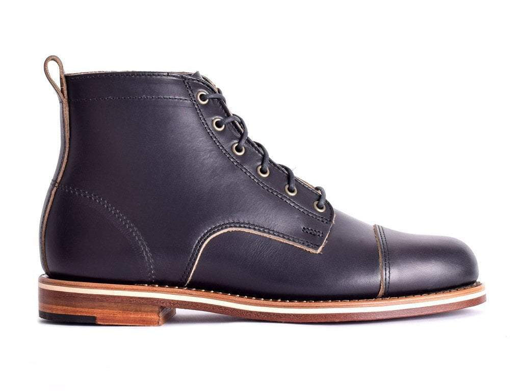 men's black lace up boots