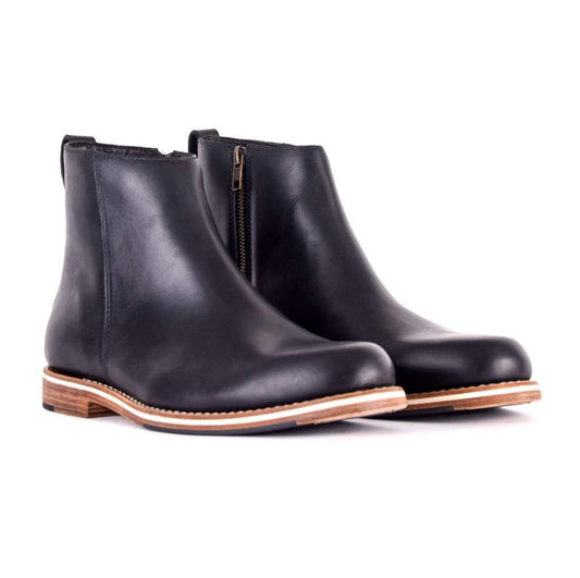 mens black boots leather  sole