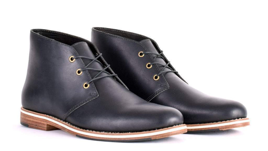 men's leather ankle boots with laces
