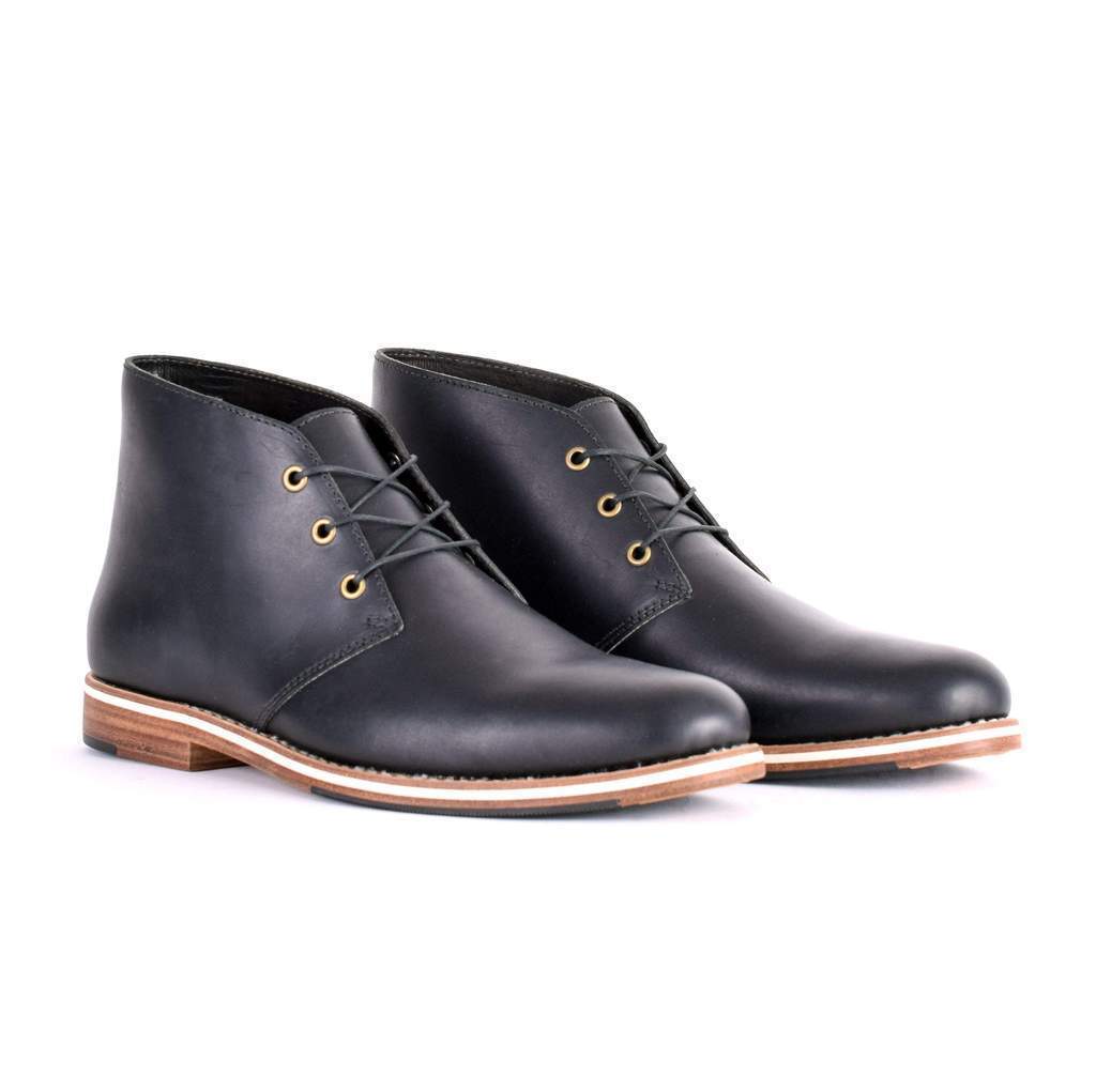 men's leather ankle boots with laces