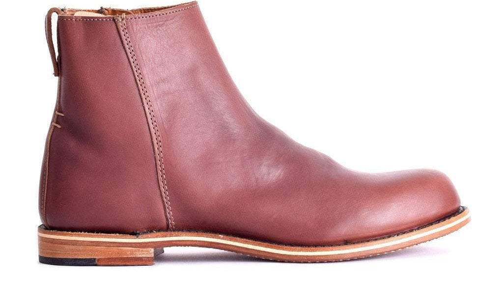 men's slip on leather boots