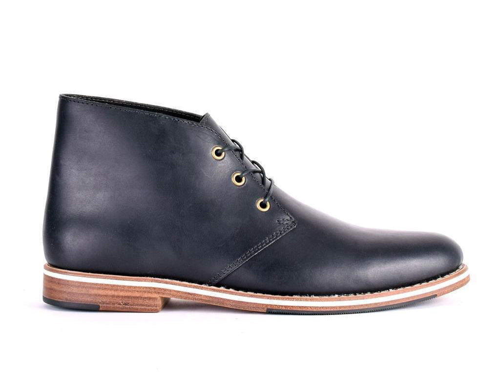 men's smart black leather boots