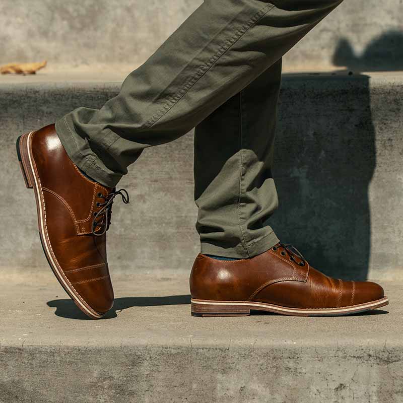 HELM Men's Classic Dress Shoe, The Bradley | Teak – HELM Boots