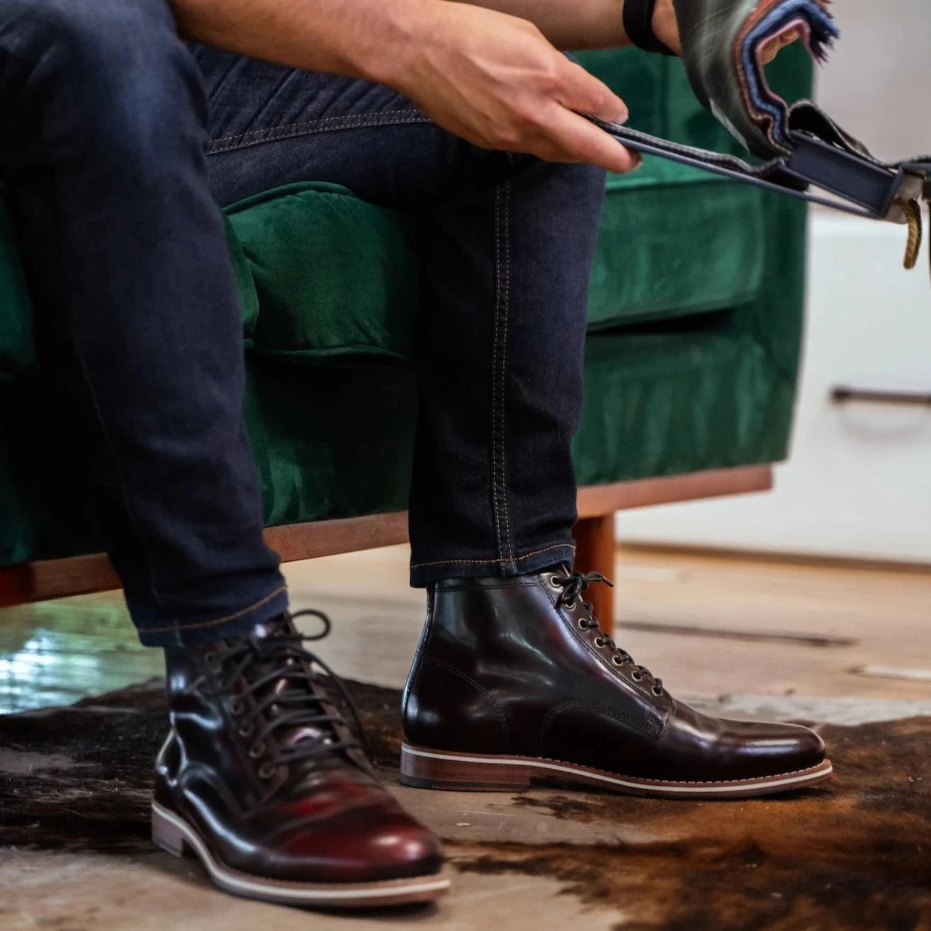 HELM Men's Leather Dress Boot, The Zind | Burgundy HELM Boots HELM Men's Leather Dress Boot, The Zind | Burgundy HELM Boots