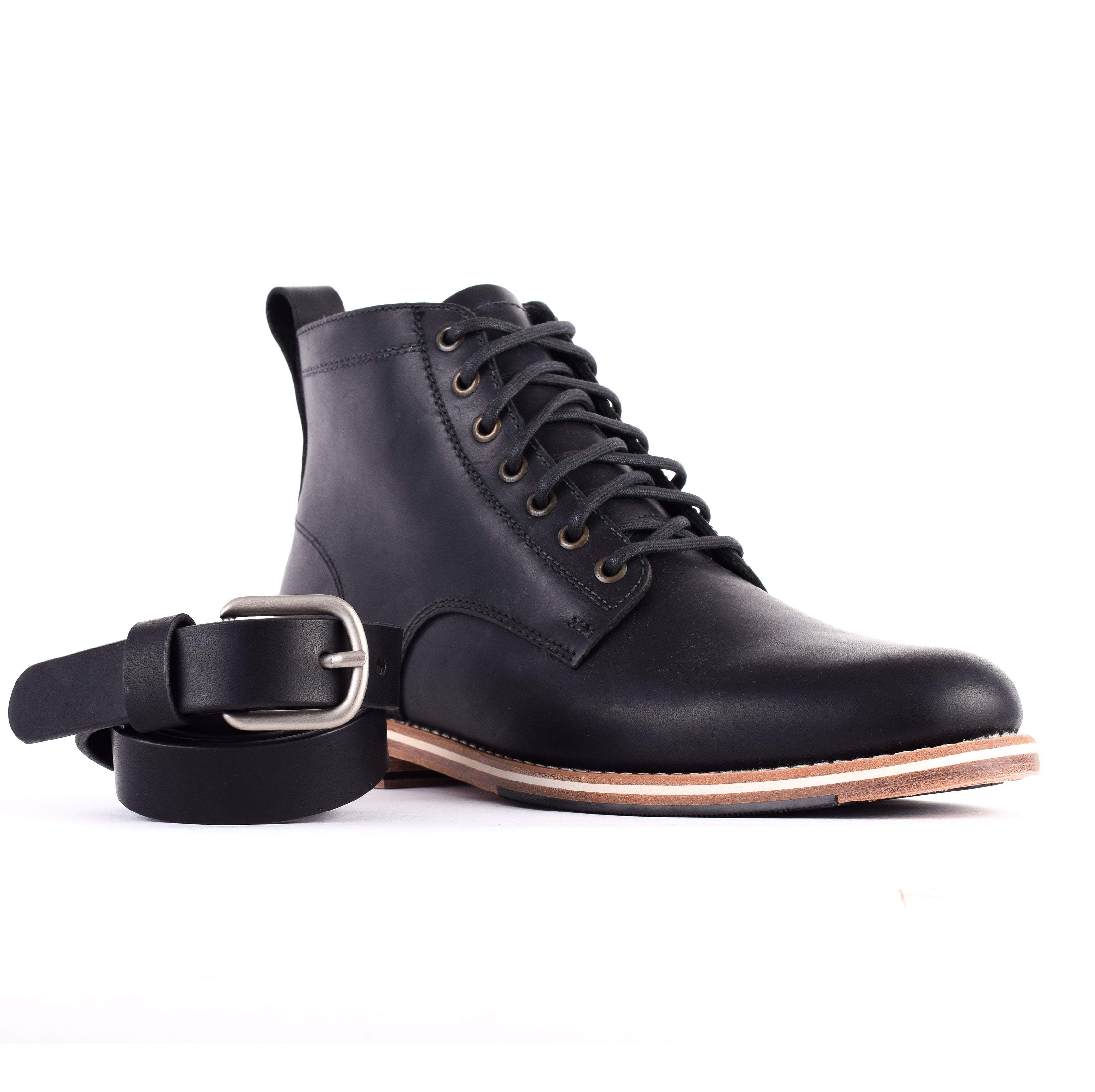 HELM Accessories 30 / Black Silver Buckle Slim Belts