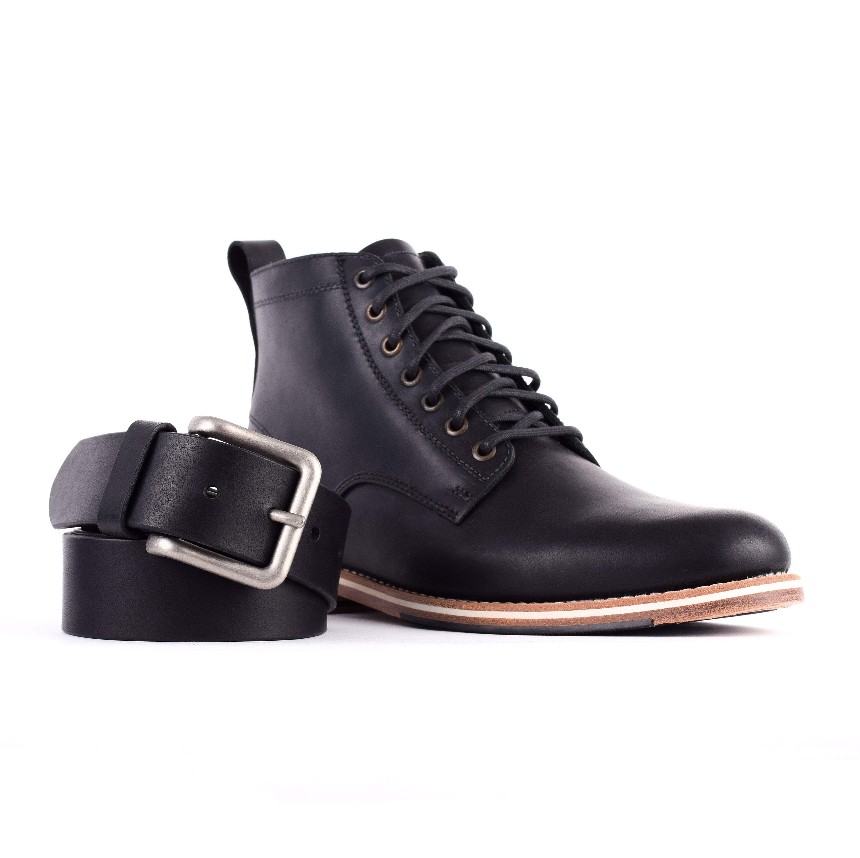 HELM Accessories 30 / Black Silver Buckle Wide Belts