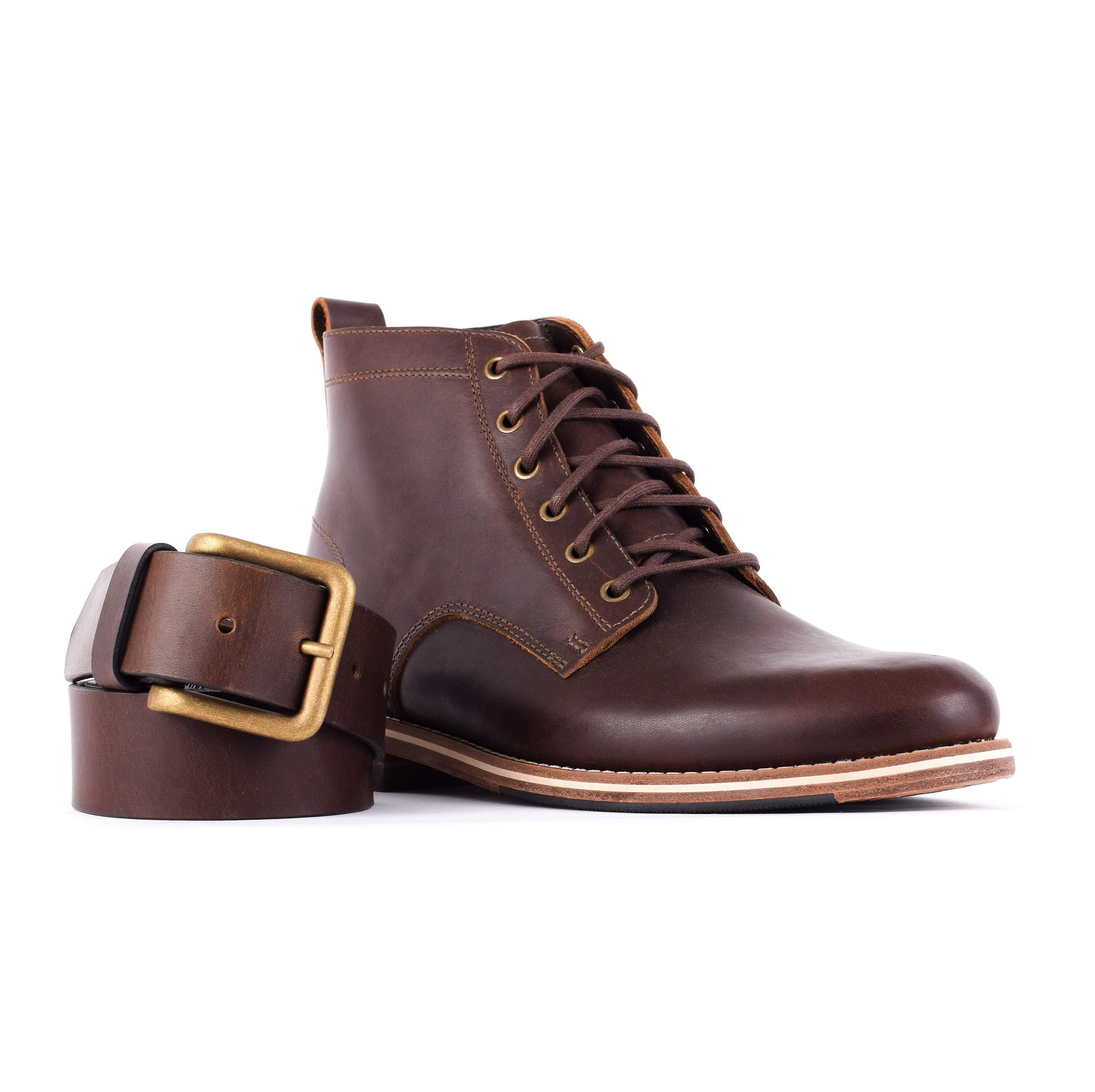 HELM Accessories / Brown Brass Buckle Wide Belts