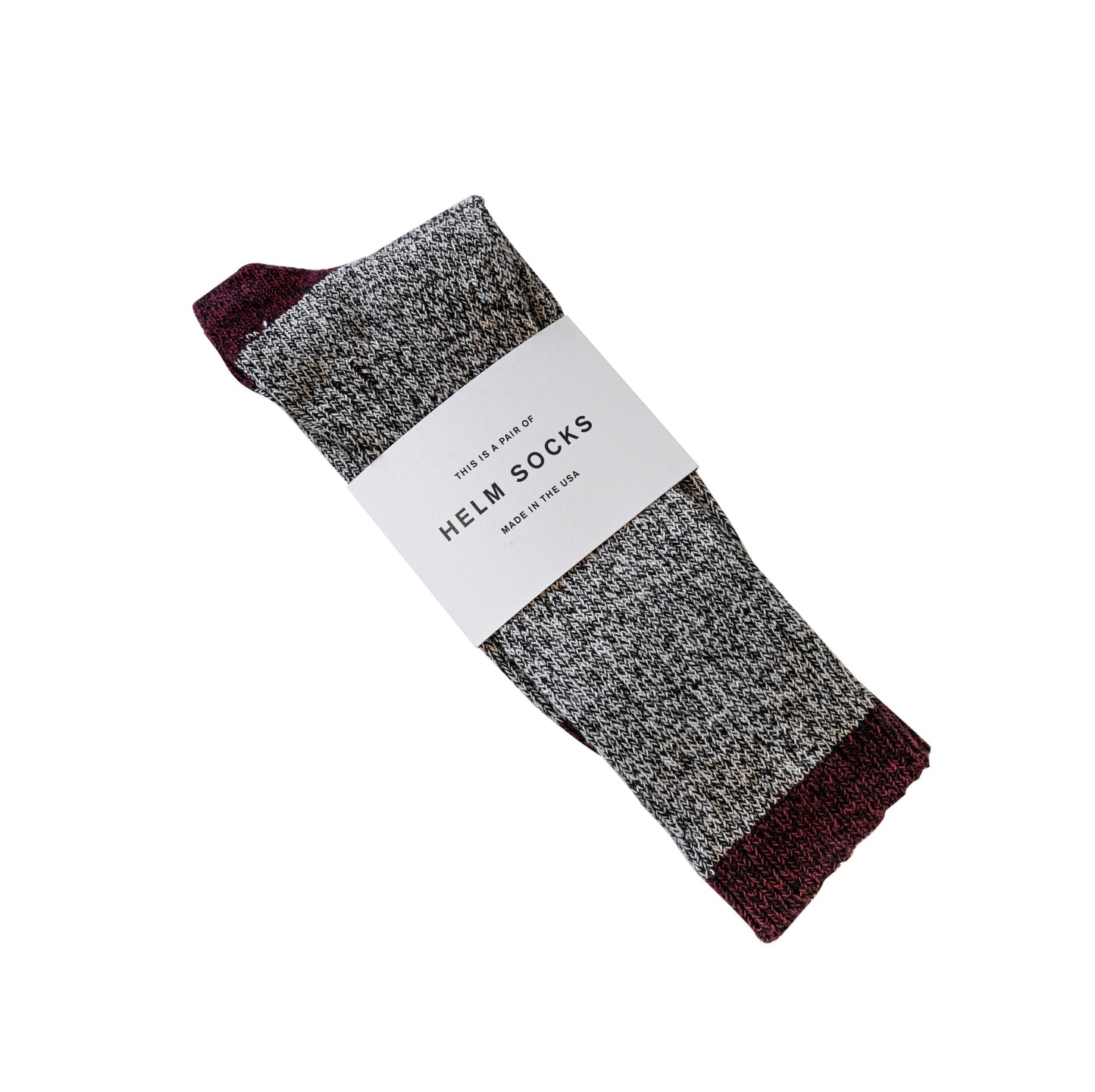 HELM Socks HELM Cabin Socks - Grey + Red Folded